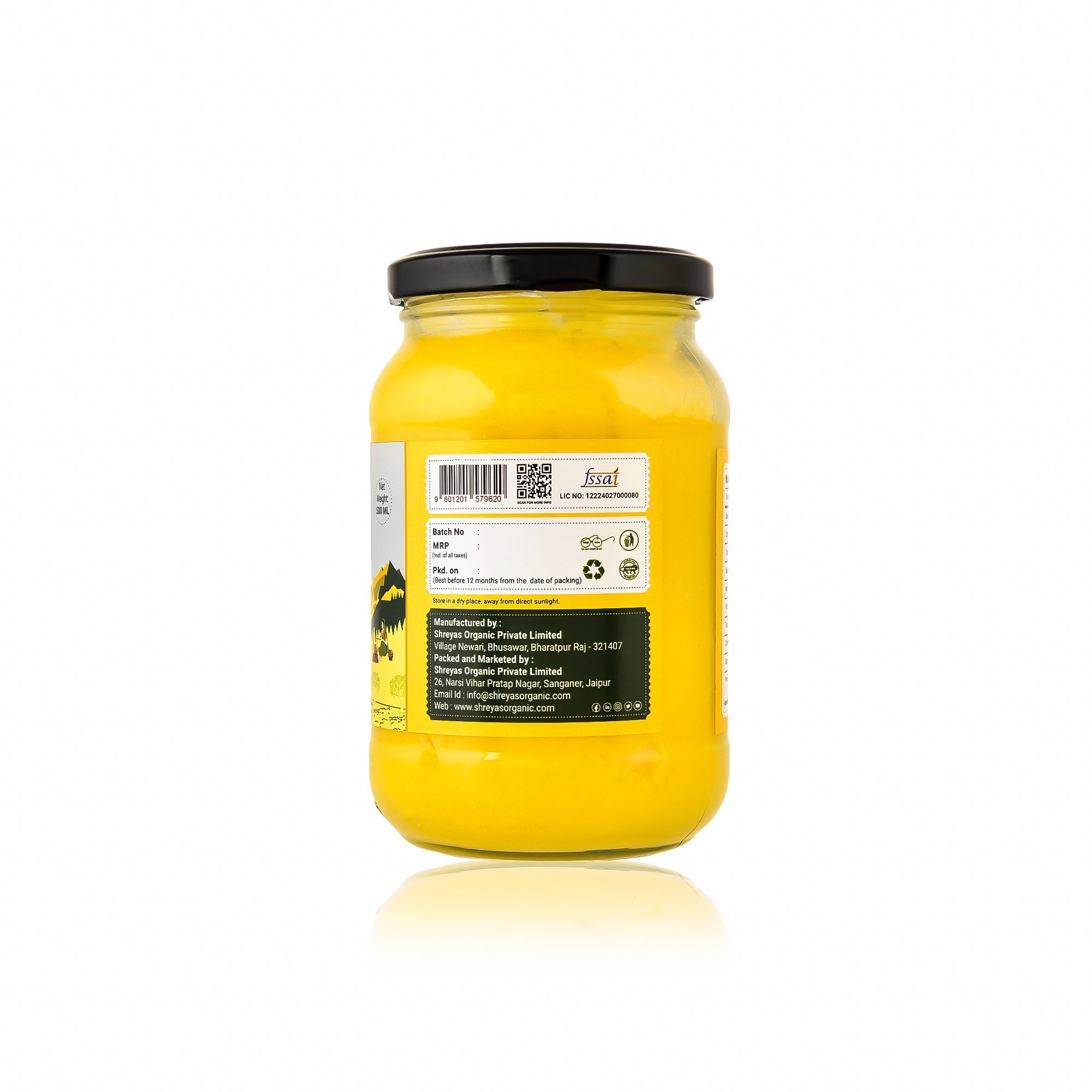 A2 Desi Gir Cow Ghee | Vedic Bilona Method | Glass Jar Shreyas Organic