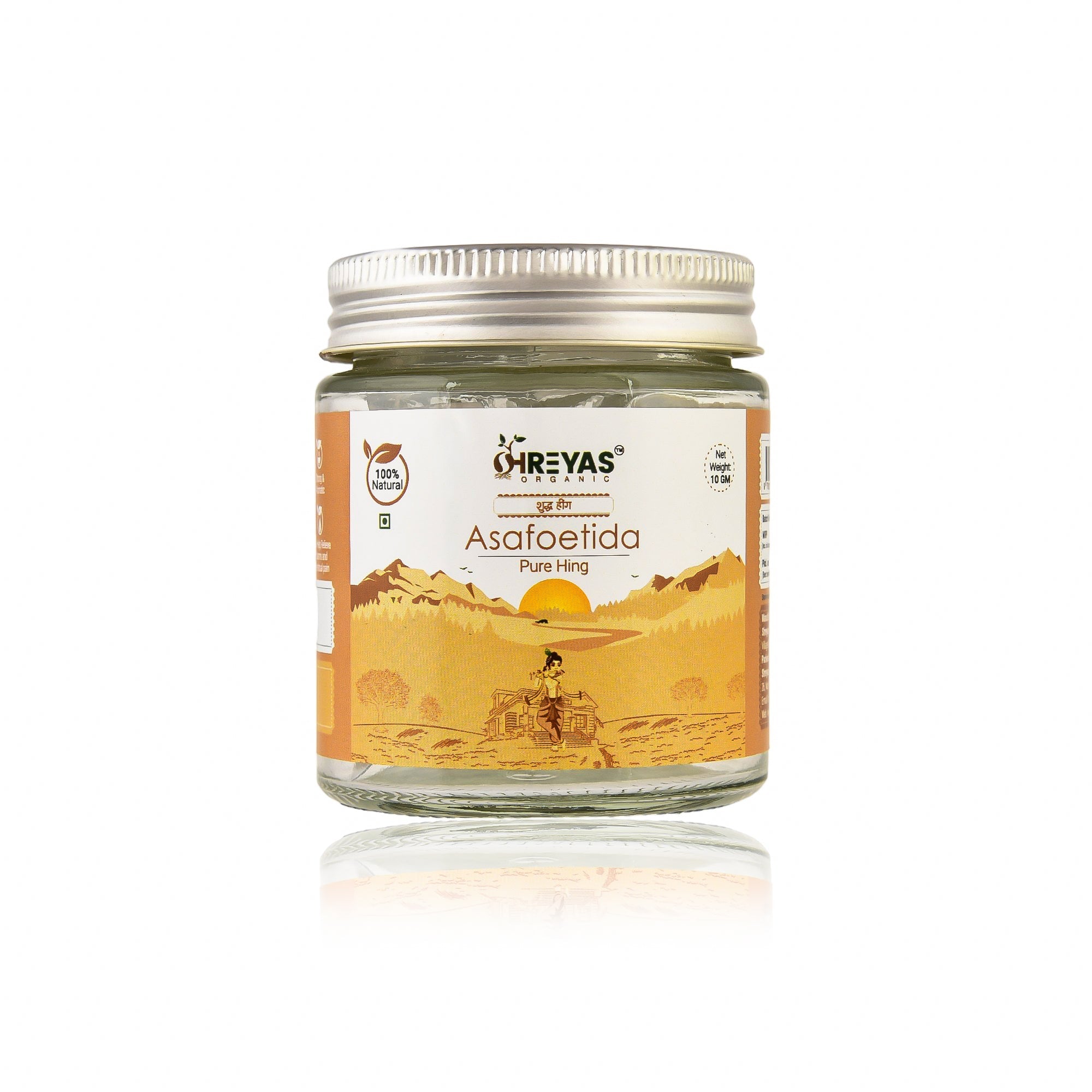 Strong Aromatic Asafoetida (Crystals Pure Hing) | Glass Jar Shreyas Organic