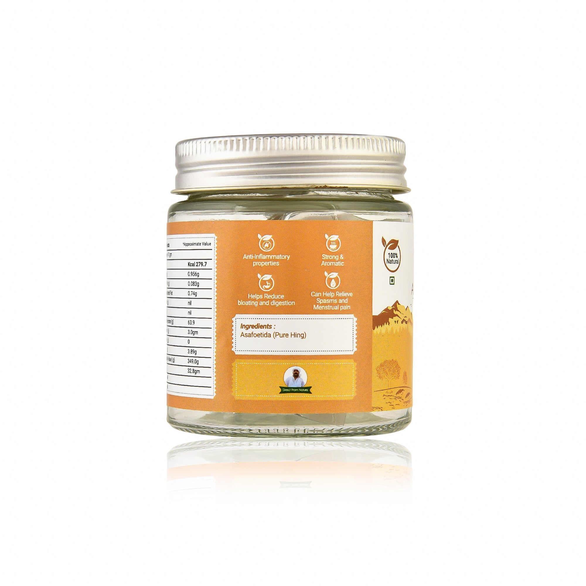 Strong Aromatic Asafoetida (Crystals Pure Hing) | Glass Jar Shreyas Organic