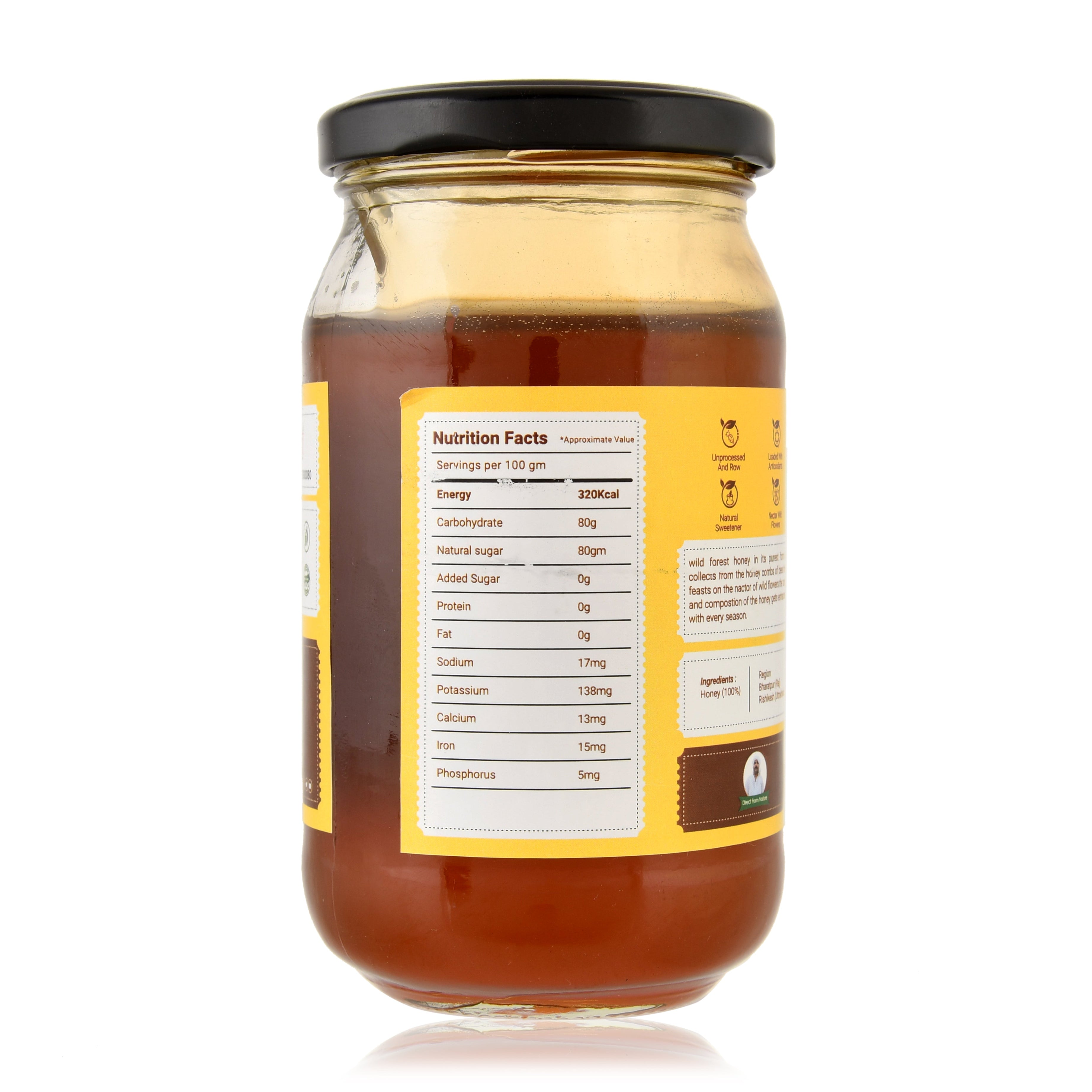 Multi Flora Forest Honey | unprocessed raw | Glass Jar Shreyas Organic