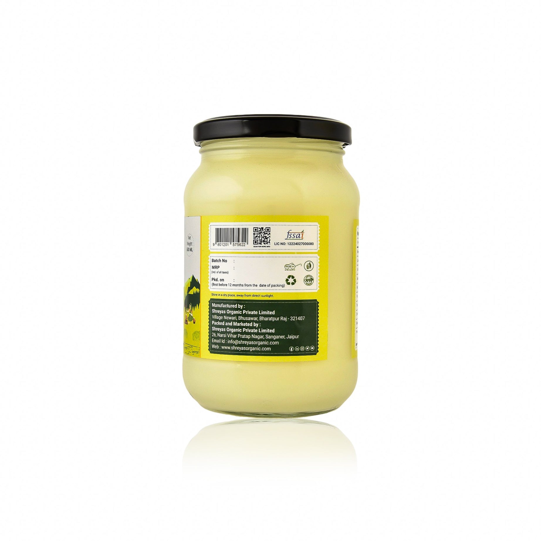 A2 Buffalo Ghee | Vedic Bilona Method | Glass Jar Shreyas Organic