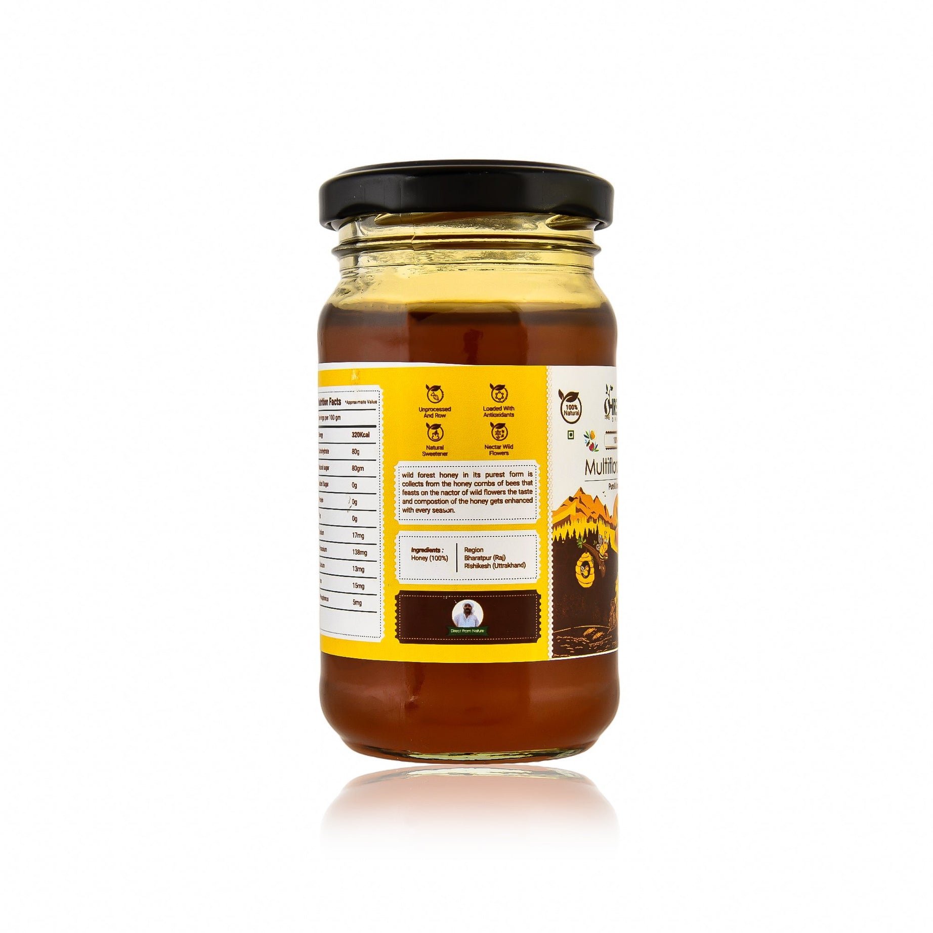 Multi Floral Forest Honey | 250 GM Glass Jar Shreyas Organic